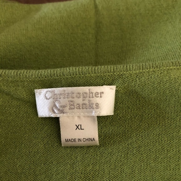NWOT-Christopher & Banks Short Sleeve Green Top - Picture 5 of 8